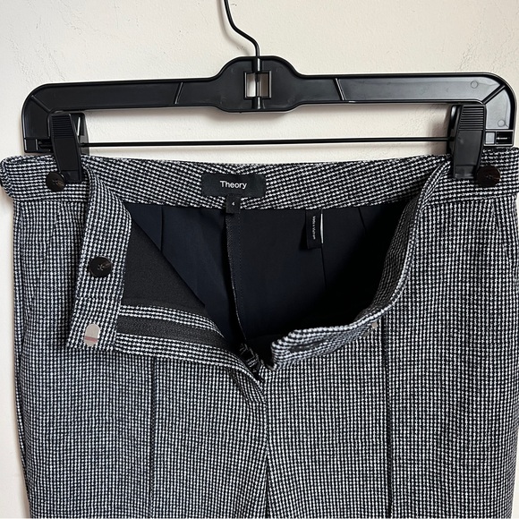 Theory Waist-Tab Pant in Houndstooth Ponte Pants Size 4 - Picture 5 of 8